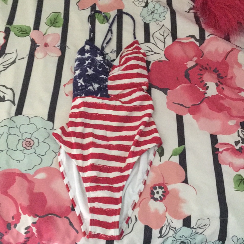 American flag one piece bathing suit